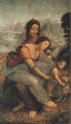 LEONARDO da Vinci Our Lady and St Anne oil painting